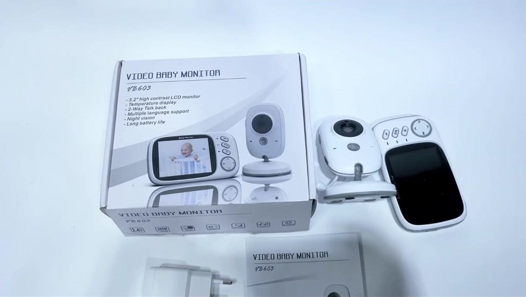 Babá Eletrônica com Monitor Visão Noturna Áudio Bidirecional Sensor de Temperatura Monitor Infantil Digital