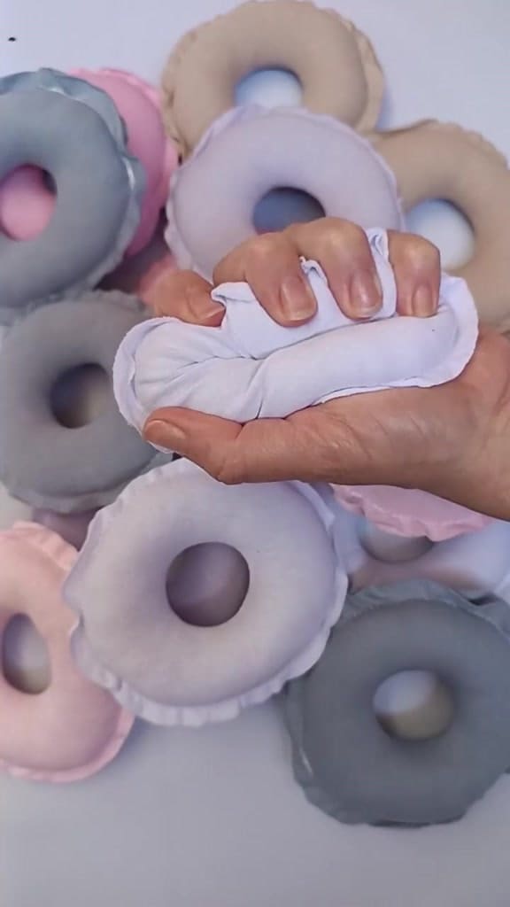 Kit 4 Rosquinhas de Amamentação Protetor de Mamilos 100% Algodão Lavável Pós Parto Maternidade